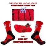 Popuid 3 Pairs Elite Basketball Crew Socks, 23 Mens Athletic Sock with Shoelace Bracelets, League Team Sports-Star-Fans Gift (Set 1)