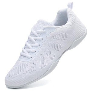 GlideMoves Cheer Shoes Girls Varsity Cheerleading Team Sports Dancing Training Sneakers Youth Adult Size Women 11 Men 10.5 White 44