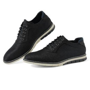 Men's Casual Dress Shoes - Stylish Canvas Shoes for Men - Classic Lace Up Derby Shoes Black 9