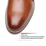 La Milano Mens Leather Double Monk Strap Oxford Slip-on Loafer Comfortable Formal Business Dress Shoes for Men