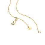 PAVOI 14K Yellow Gold Plated Mini Dainty Heart Initial Necklace | Slider Adjustable Necklace - 18" | Letter Necklaces for Women | B Initial