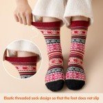 Nimalpal 5 Pairs Wool Socks - Wool Socks for Women Men Boot Socks Soft Crew Socks Winter Hiking Socks Cozy Socks Warm Socks