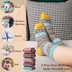 Nimalpal 5 Pairs Wool Socks - Wool Socks for Women Men Boot Socks Soft Crew Socks Winter Hiking Socks Cozy Socks Warm Socks