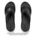 Joybees Mens Casual Flip, Comfortable, Supportive and Water Friendly Flip Flop Thong Sandals for Everyday Wear, Black, Men's 11
