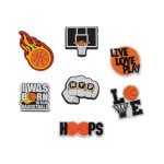 MelleFlarynsun Basketball Shoe Charms Fit for Croc Clog Wristband Bracelet Decoration Sports Pins Accessories Shoe Charm for Men Women Kids Teens Birthday Party Favor Gifts