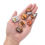 MelleFlarynsun Basketball Shoe Charms Fit for Croc Clog Wristband Bracelet Decoration Sports Pins Accessories Shoe Charm for Men Women Kids Teens Birthday Party Favor Gifts
