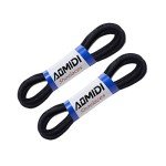 AOMIDI Waxed Round Oxford Shoe Laces for Dress Shoes Chukka Boots 3 Pairs (44" inches (111 cm), Black)