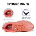Mishansha Women's Comfortable Running Shoes Outdoor Athletic Excercise Sport Tennis Shoes Breathable Fashion Sneakers Training Jogging Gym Walking Shoes 9 Pink