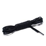 AOMIDI Waxed Round Oxford Shoe Laces for Dress Shoes Chukka Boots 3 Pairs (44" inches (111 cm), Black)