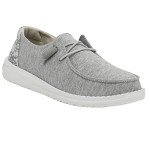 Hey Dude Women's Wendy Stretch Fleece Glacier Grey Size 8 | Women's Shoes | Women's Slip On Shoes | Comfortable & Light-Weight