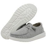Hey Dude Women's Wendy Stretch Fleece Glacier Grey Size 8 | Women's Shoes | Women's Slip On Shoes | Comfortable & Light-Weight