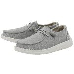 Hey Dude Women's Wendy Stretch Fleece Glacier Grey Size 8 | Women's Shoes | Women's Slip On Shoes | Comfortable & Light-Weight