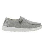 Hey Dude Women's Wendy Stretch Fleece Glacier Grey Size 8 | Women's Shoes | Women's Slip On Shoes | Comfortable & Light-Weight