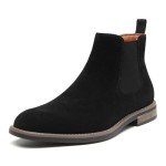 DECARSDZ Men's Chelsea Boots Casual Classic Comfy Slip-On Suede Chukka Mens Ankle Boot Black Size 9