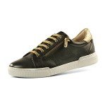 JATAREA Women's Fashion Sneakers Shoes| Lifestyle Travel Sneakers - Tara Black&Gold 7