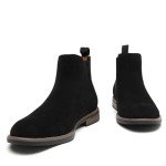 DECARSDZ Men's Chelsea Boots Casual Classic Comfy Slip-On Suede Chukka Mens Ankle Boot Black Size 9