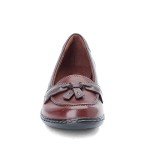 Clarks Women's Ashland Bubble Slip-On Loafer, Brown/Black, 9