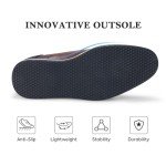 HEEZ Men's Oxford Shoes, Modern Lace Up Dress Shoes, Formal Derby Dress Shoes, Comfortable Business Office Walking Shoes with Cup Toe Removable Rebounded Insole, Anti-Slip TPR Outsole Size 8