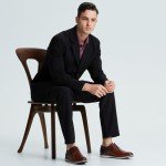 HEEZ Men's Oxford Shoes, Modern Lace Up Dress Shoes, Formal Derby Dress Shoes, Comfortable Business Office Walking Shoes with Cup Toe Removable Rebounded Insole, Anti-Slip TPR Outsole Size 8