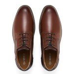 HEEZ Men's Oxford Shoes, Modern Lace Up Dress Shoes, Formal Derby Dress Shoes, Comfortable Business Office Walking Shoes with Cup Toe Removable Rebounded Insole, Anti-Slip TPR Outsole Size 8