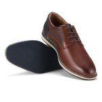 HEEZ Men's Oxford Shoes, Modern Lace Up Dress Shoes, Formal Derby Dress Shoes, Comfortable Business Office Walking Shoes with Cup Toe Removable Rebounded Insole, Anti-Slip TPR Outsole Size 8