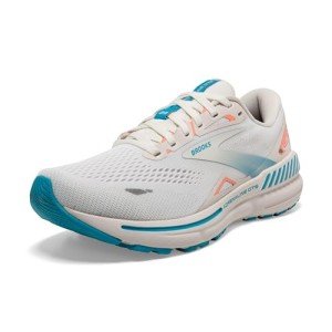 Brooks Women’s Adrenaline GTS 23 Supportive Running Shoe - Coconut/Papaya/Blue - 7 Medium