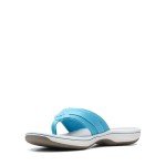 Clarks Women's Breeze Sea Flip-Flop, Aqua Synthetic, 12