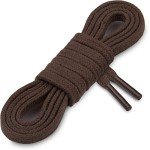Miscly Flat Dress Shoe laces for Chukka Desert Boot, Dress Shoes and Dress Boots [1 Pair] 3/16” thin, 100% Cotton (36″, Dark Brown)