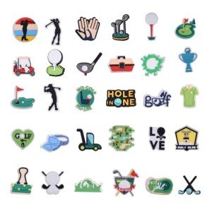 30 Pcs Golf Shoe Charms Sports Golf Shoe Decorations Golf Club Shoe Charms for Clogs Sandals PVC Shoe Accessories for Teens Adults Party Favors