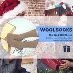 Justay 5 Pairs Merino Wool Socks for Women Winter Warm Thick Socks Cozy Knit Boot Crew Hiking Socks Gifts for Her