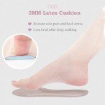 Pigskin Leather Cushion Inserts for Women, Self-Adhesive Barefoot Cushioning Shoe Insoles for High Heels, Sandals, Dress Shoes and Flats, Sockless Shoe Liners Anti-Slip and Ultra-Absorbent, 1 Pair