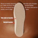Pigskin Leather Cushion Inserts for Women, Self-Adhesive Barefoot Cushioning Shoe Insoles for High Heels, Sandals, Dress Shoes and Flats, Sockless Shoe Liners Anti-Slip and Ultra-Absorbent, 1 Pair