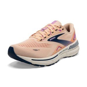 Brooks Women’s Adrenaline GTS 23 Supportive Running Shoe - Apricot/Estate Blue/Orchid - 10 Medium
