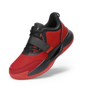 DREAM PAIRS Kids Basketball Shoes Boys Girls Low-top Sneakers Durable Sports Shoes Lace-up Breathable Outdoor School Trainers for Little Kids Big Kids Youth,Size 4 Big Kid,RED/Black Low TOP,SDBS2401K