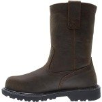 Wolverine Men's Floorhand Waterproof 10" Steel Toe Work Boot, Dark Brown, 12 M US