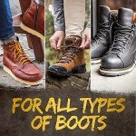 Miscly Round Boot Laces [1 Pair] Heavy Duty and Durable Shoelaces for Boots, Work Boots & Hiking Shoes (Black, 54 inches (137 cm))