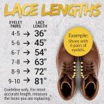 Miscly Round Boot Laces [1 Pair] Heavy Duty and Durable Shoelaces for Boots, Work Boots & Hiking Shoes (Black, 54 inches (137 cm))