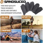 Merino Wool Socks for Women Hiking Warm Winter Thick Boot Thermal Cozy Crew Work Soft Ladies Socks Gift 5 Pack Stocking Stuffers（Grey Series）