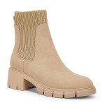 Ruanyu Womens Platform Ankle Boots Elastic Chunky Block Heel Chelsea Booties Lug Sole Non-Slip Combat Shoes