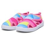 tombik Toddler Water Shoes Girls Swimming Beach Pool Aqua Sport Sandals Slides Slip Sock Sneakers Pink Rainbow Size 8