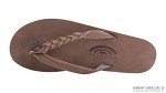 Rainbow Sandals Women’s Flirty Braidy Premier Leather w/Single Braided Strap, Expresso, Large / 7.5-8.5 B(M) US