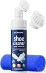 Coklean Water-free Sneaker Cleaner, White Shoe Cleaner Kit with Towel Built-in Brush, 6.76 Oz Foam Tennis Shoe Cleaner for Running Shoes, Casual Shoes, Basketball Shoes, Golf, Rubber, Foam, PU, Nubuck
