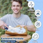 Coklean Water-free Sneaker Cleaner, White Shoe Cleaner Kit with Towel Built-in Brush, 6.76 Oz Foam Tennis Shoe Cleaner for Running Shoes, Casual Shoes, Basketball Shoes, Golf, Rubber, Foam, PU, Nubuck