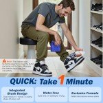 Coklean Water-free Sneaker Cleaner, White Shoe Cleaner Kit with Towel Built-in Brush, 6.76 Oz Foam Tennis Shoe Cleaner for Running Shoes, Casual Shoes, Basketball Shoes, Golf, Rubber, Foam, PU, Nubuck