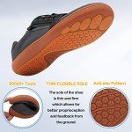 SKASO Mens Walking Shoes Comfortable Wide Toe Casual Barefoot Shoes Men Zero Drop Minimalist Shoes with Zipper for Jogging Rehabilitation Training Dark Grey Size 13 Men Wide