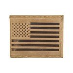 Lucky Brand Men's Bifold Wallet (Available in Cotton Canvas, Flag Embossed Leather-Tan, One Size