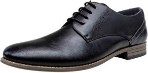 Vostey Men's Dress Shoes Formal Oxford Shoes Classic Lace Up Derby Shoes(B5A099B Black Size 9.5)