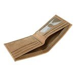 Lucky Brand Men's Bifold Wallet (Available in Cotton Canvas, Flag Embossed Leather-Tan, One Size