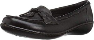 Clarks Women's Ashland Bubble Slip-On Loafer, Black, 8