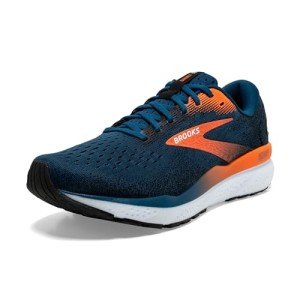 Brooks Men’s Ghost 16 Neutral Running Shoe - Blue Opal/Black/Nasturtium - 11 Medium